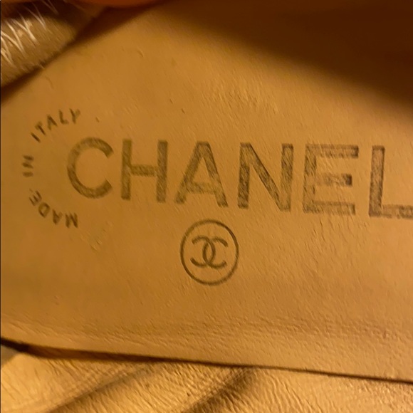 CHANEL Ballet Flats -Sparkling Gold/Cream Stitch - Picture 8 of 12